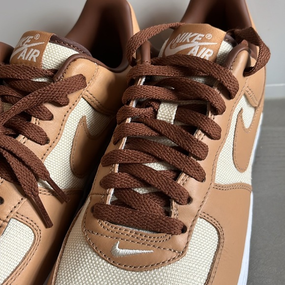 Nike Air Force 1 QS Natural, Underbrush and Acorn Sneakers - Picture 8 of 12